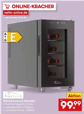 Netto Marken-Discount Trontechnik weinkühlschrank marseille Angebot