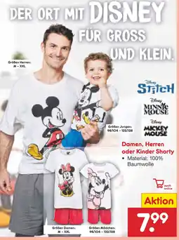 Netto Marken-Discount Disney damen, herren oder kinder shorty Angebot