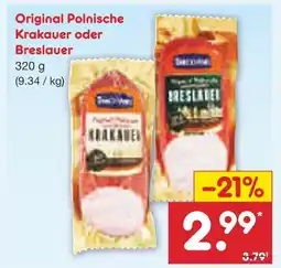 Netto Marken-Discount Original polnische krakauer oder breslauer Angebot
