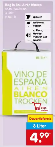 Netto Marken-Discount Bag in box airén blanco Angebot