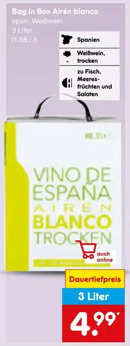 Netto Marken-Discount Bag in box airén blanco Angebot