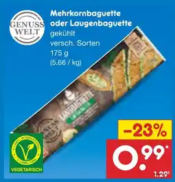 Netto Marken-Discount Genuss welt mehrkornbaguette oder laugenbaguette Angebot