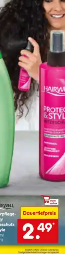 Netto Marken-Discount Hairwell haarpflegespray hitzeschutz & style Angebot