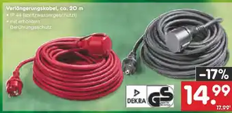 Netto Marken-Discount Verlängerungskabel rot Angebot