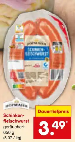 Netto Marken-Discount Hofmaier schinkenfleischwurst geräuchert Angebot