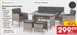 Netto Marken-Discount Juskys polyrattan gartenmöbel turin Angebot