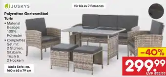 Netto Marken-Discount Juskys polyrattan gartenmöbel turin Angebot