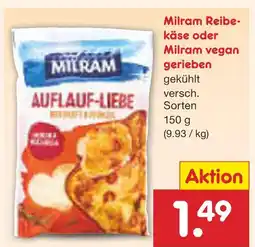 Netto Marken-Discount Milram reibekäse oder vegan gerieben Angebot