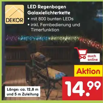 Netto Marken-Discount Dekor led regenbogen galaxielichterkette Angebot