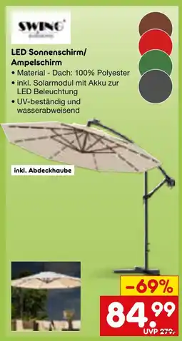 Netto Marken-Discount Swing led sonnenschirm/ampelschirm Angebot