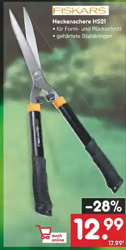 Netto Marken-Discount Fiskars heckenschere hs21 Angebot