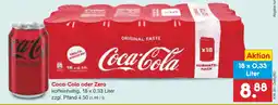 Netto Marken-Discount Coca-cola oder zero Angebot