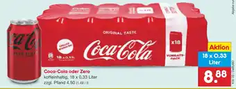 Netto Marken-Discount Coca-cola oder zero Angebot