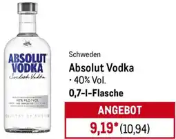METRO Absolut Vodka Angebot