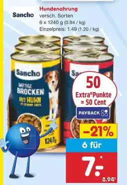 Netto Marken-Discount Sancho hundenahrung Angebot