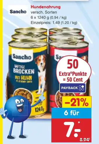 Netto Marken-Discount Sancho hundenahrung Angebot