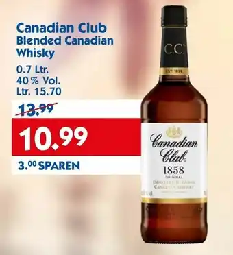 Hol'ab Getränkemarkt Canadian Club Blended Canadian Whisky 0.7 Ltr. Angebot