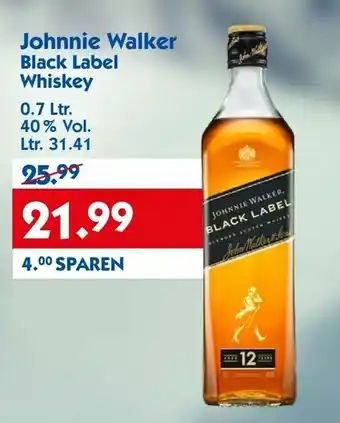 Hol'ab Getränkemarkt Johnnie Walker Black Label Whiskey 0.7 Ltr. Angebot