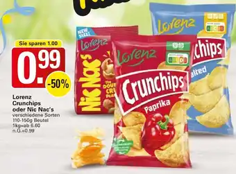 WEZ Lorenz Crunchips oder Nic Nac's Angebot