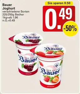 WEZ Bauer Joghurt Angebot