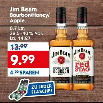 Hol'ab Getränkemarkt Jim Beam Bourbon/Honey/Apple 0.7 Ltr. Angebot