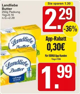 WEZ Landliebe Butter Angebot