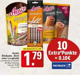 WEZ Aoste Stickado, -Brot oder Longhetti Angebot