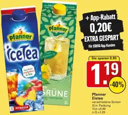WEZ Pfanner Eistee Angebot