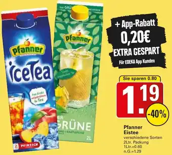 WEZ Pfanner Eistee Angebot