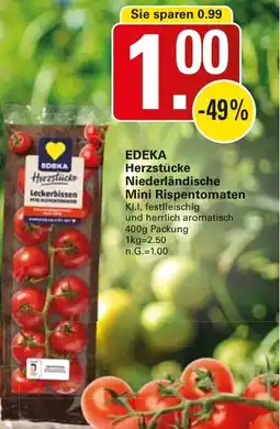 WEZ EDEKA Herzstücke Niederländische Mini Rispentomaten Angebot