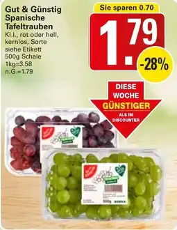 WEZ Gut & Günstig Spanische Tafeltrauben Angebot