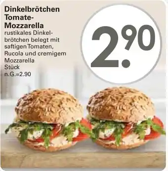 WEZ Dinkelbrötchen Tomate-Mozzarella Angebot