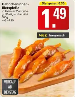WEZ Hähncheninnen-filetspieße Angebot