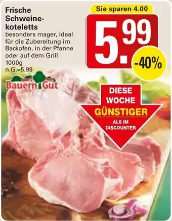 WEZ Frische Schweine-koteletts Angebot