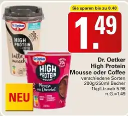 WEZ Dr. Oetker High Protein Mousse oder Coffee Angebot