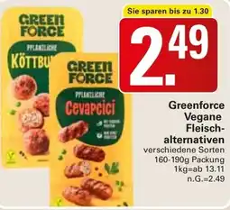 WEZ Greenforce Vegane Fleischalternativen Angebot