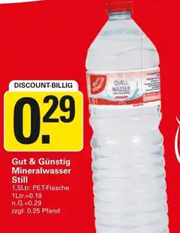 WEZ Gut & Günstig Mineralwasser Still Angebot