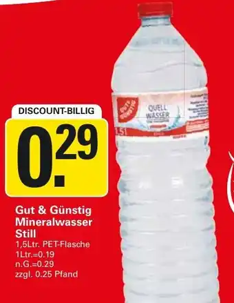 WEZ Gut & Günstig Mineralwasser Still Angebot