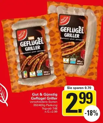 WEZ Gut & Günstig Geflügel Griller Angebot