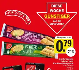 WEZ Gut & Günstig Kräuter oder Knoblauch Baguette Angebot