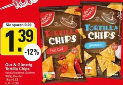 WEZ Gut & Günstig Tortilla Chips Angebot