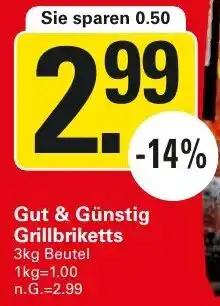 WEZ Gut & Günstig Grillbriketts Angebot