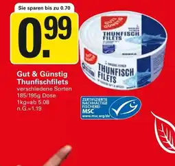 WEZ Gut & Günstig Thunfischfilets Angebot