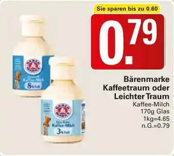 WEZ Bärenmarke Kaffeetraum oder Leichter Traum Angebot