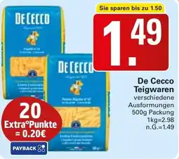WEZ De Cecco Teigwaren Angebot