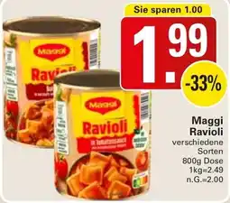 WEZ Maggi Ravioli Angebot