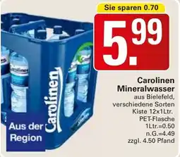 WEZ Carolinen Mineralwasser Angebot