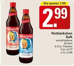 WEZ Rotbäckchen Saft Angebot