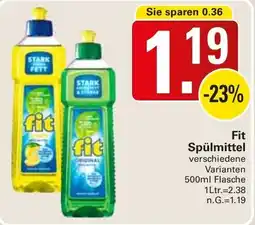WEZ Fit Spülmittel Angebot