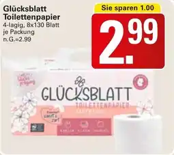 WEZ Glücksblatt Toilettenpapier Angebot